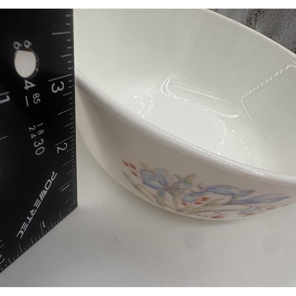 Pyrex England Blue Iris Casseroles w/1 Lid Made In England Set Of 2 Bakeware VTG - Picture 8 of 10